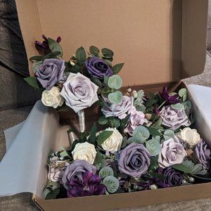 Ling's Moment Lilac and Gold Bridesmaid Posy